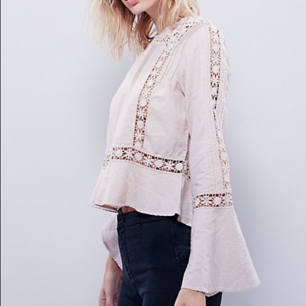 FREE PEOPLE Everyday Fairytale Cream Crochet Top